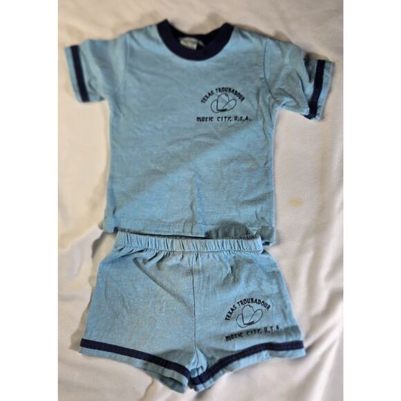 Texas Troubadour Music City, USA Children's T-Shirt Shorts 2T Blue Ernest Tubb - Picture 1 of 9